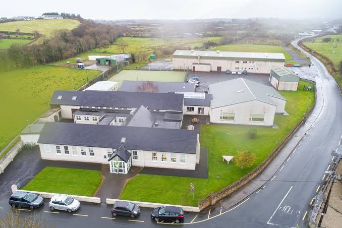 Aerial view of Grange Post Primary School